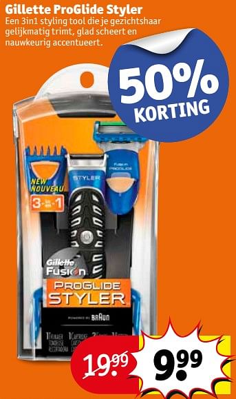 Aanbiedingen Gillette proglide styler - Gillette - Geldig van 05/09/2017 tot 10/09/2017 bij Kruidvat