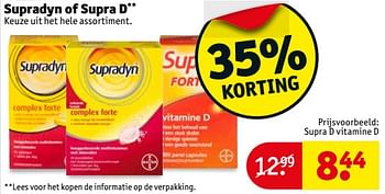 Aanbiedingen Supra d vitamine d - Supradyn - Geldig van 05/09/2017 tot 10/09/2017 bij Kruidvat