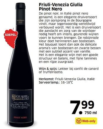 Aanbiedingen Friuli-venezia giulia pinot nero - Rode wijnen - Geldig van 07/09/2017 tot 17/09/2017 bij Lidl