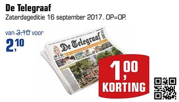 Aanbiedingen De telegraaf - Huismerk - Primera - Geldig van 03/09/2017 tot 24/09/2017 bij Primera