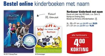 Aanbiedingen Hardcover kinderboek met naam - Huismerk - Primera - Geldig van 03/09/2017 tot 24/09/2017 bij Primera
