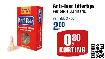 Aanbiedingen Anti-teer filtertips - Huismerk - Primera - Geldig van 03/09/2017 tot 24/09/2017 bij Primera