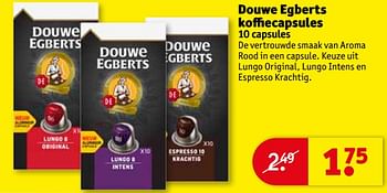 Aanbiedingen Douwe egberts koffiecapsules - Douwe Egberts - Geldig van 05/09/2017 tot 10/09/2017 bij Kruidvat