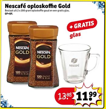 Aanbiedingen Nescafé oploskoffie gold - Nescafe - Geldig van 05/09/2017 tot 10/09/2017 bij Kruidvat