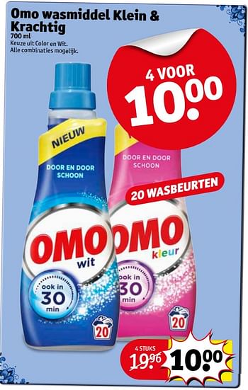 Aanbiedingen Omo wasmiddel klein + krachtig - Omo - Geldig van 05/09/2017 tot 10/09/2017 bij Kruidvat