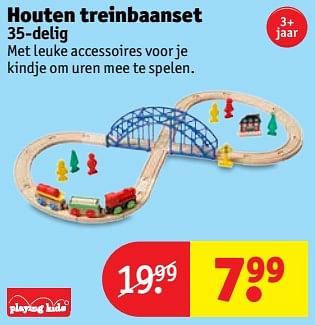 Aanbiedingen Houten treinbaanset - Playing Kids - Geldig van 05/09/2017 tot 10/09/2017 bij Kruidvat