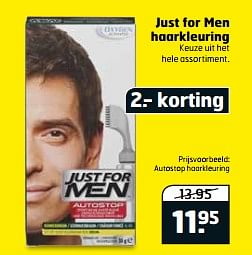 Aanbiedingen Autostop haarkleuring - Just for Men - Geldig van 05/09/2017 tot 17/09/2017 bij Trekpleister