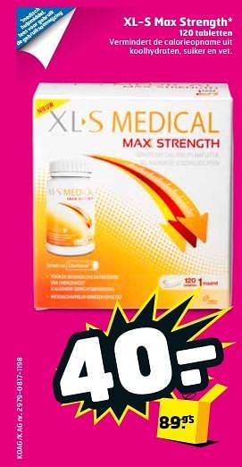 Aanbiedingen Xl-s max strength - XL-S Medical - Geldig van 05/09/2017 tot 17/09/2017 bij Trekpleister