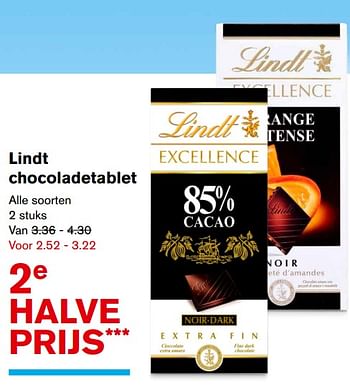 Aanbiedingen Lindt chocoladetablet - Lindt - Geldig van 06/09/2017 tot 12/09/2017 bij Hoogvliet