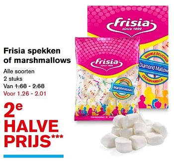 Aanbiedingen Frisia spekken of marshmallows - Frisia - Geldig van 06/09/2017 tot 12/09/2017 bij Hoogvliet