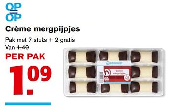 Aanbiedingen Crème mergpijpjes - Huismerk - Hoogvliet - Geldig van 06/09/2017 tot 12/09/2017 bij Hoogvliet