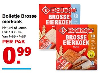 Aanbiedingen Bolletje brosse eierkoek - Bolletje - Geldig van 06/09/2017 tot 12/09/2017 bij Hoogvliet