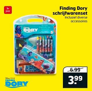 Aanbiedingen Finding dory schrijfwarenset - Disney - Geldig van 05/09/2017 tot 17/09/2017 bij Trekpleister