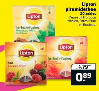 Aanbiedingen Lipton piramidethee - Lipton - Geldig van 05/09/2017 tot 17/09/2017 bij Trekpleister