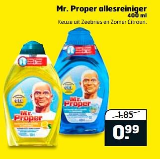 Aanbiedingen Mr. proper allesreiniger - Mr. Proper - Geldig van 05/09/2017 tot 17/09/2017 bij Trekpleister