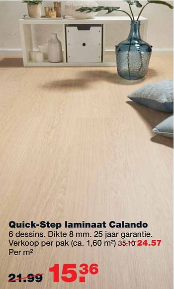 Aanbiedingen Quick-step laminaat calando - QuickStep - Geldig van 11/09/2017 tot 24/09/2017 bij Praxis