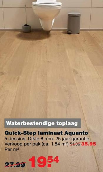 Aanbiedingen Quick-step laminaat aquanto - QuickStep - Geldig van 11/09/2017 tot 24/09/2017 bij Praxis