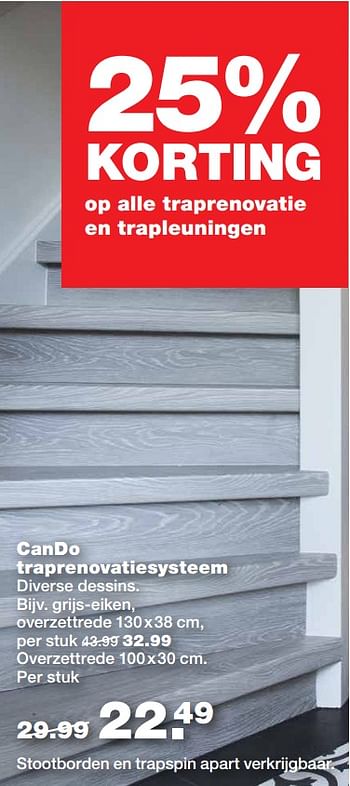 Aanbiedingen Cando traprenovatiesysteem - CanDo - Geldig van 11/09/2017 tot 24/09/2017 bij Praxis