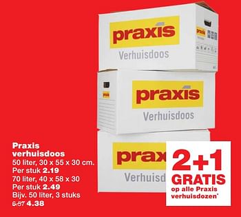 Aanbiedingen Praxis verhuisdoos - Huismerk - Praxis - Geldig van 11/09/2017 tot 24/09/2017 bij Praxis