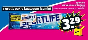 Aanbiedingen Sportlife kauwgom voordeelpak - Sportlife - Geldig van 05/09/2017 tot 17/09/2017 bij Trekpleister