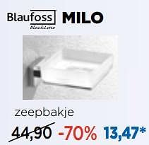 Aanbiedingen Milo accessoires - Blaufoss - Geldig van 28/08/2017 tot 30/09/2017 bij X2O