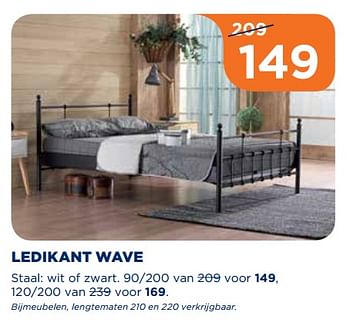 Aanbiedingen Ledikant wave - Huismerk - TotaalBed - Geldig van 04/09/2017 tot 17/10/2017 bij TotaalBed