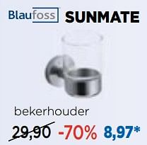 Aanbiedingen Sunmate accessoires - Blaufoss - Geldig van 28/08/2017 tot 30/09/2017 bij X2O
