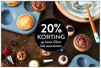 Aanbiedingen 20% korting op jamie oliver bak-assortiment - Jamie Oliver - Geldig van 04/09/2017 tot 24/09/2017 bij Cook & Co