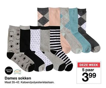 Aanbiedingen Dames sokken - Huismerk - Zeeman  - Geldig van 09/09/2017 tot 16/09/2017 bij Zeeman