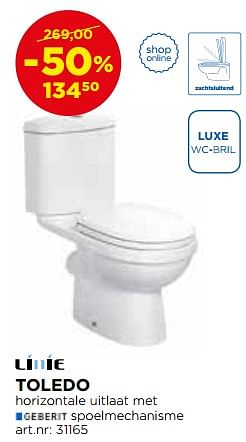 Aanbiedingen Toledo staande toiletten - toilettes à poser - Linie - Geldig van 28/08/2017 tot 30/09/2017 bij X2O
