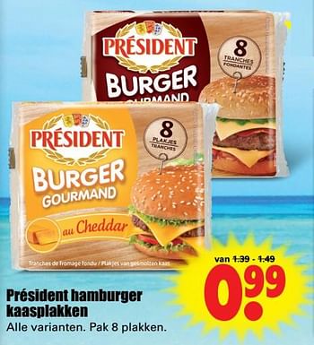 Aanbiedingen Président hamburger kaasplakken - Président - Geldig van 04/09/2017 tot 09/09/2017 bij Lekker Doen