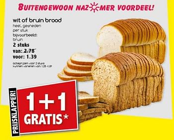 Aanbiedingen Wit of bruin brood - Huismerk - Agrimarkt - Geldig van 04/09/2017 tot 09/09/2017 bij Agrimarkt