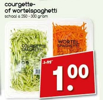 Aanbiedingen Courgette of wortelspaghetti - Huismerk - Agrimarkt - Geldig van 04/09/2017 tot 09/09/2017 bij Agrimarkt
