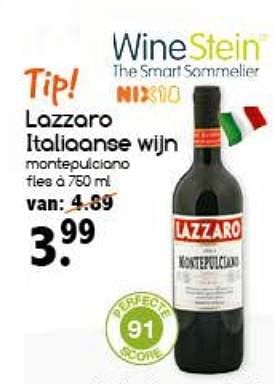 Aanbiedingen Lazzaro italiaanse wijn - Rode wijnen - Geldig van 04/09/2017 tot 09/09/2017 bij Agrimarkt