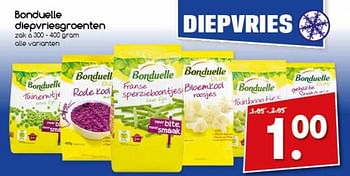 Aanbiedingen Bonduelle diepvriesgroenten - Bonduelle - Geldig van 04/09/2017 tot 09/09/2017 bij Agrimarkt
