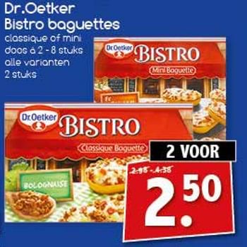 Aanbiedingen Dr.oetker bistro baguettes - Dr. Oetker - Geldig van 04/09/2017 tot 09/09/2017 bij Agrimarkt