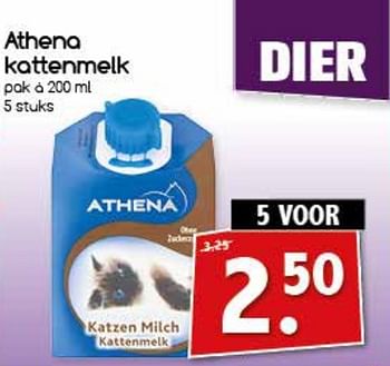 Aanbiedingen Athena kattenmelk - Athena - Geldig van 04/09/2017 tot 09/09/2017 bij Agrimarkt