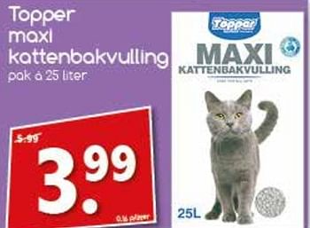 Aanbiedingen Topper maxi kattenbakvulling - Topper - Geldig van 04/09/2017 tot 09/09/2017 bij Agrimarkt
