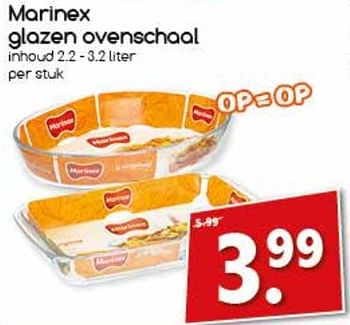 Aanbiedingen Marinex glazen ovenschaal - Huismerk - Agrimarkt - Geldig van 04/09/2017 tot 09/09/2017 bij Agrimarkt