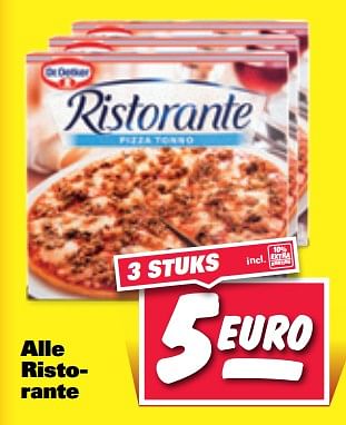 Aanbiedingen Alle ristorante - Dr. Oetker - Geldig van 04/09/2017 tot 10/09/2017 bij Nettorama