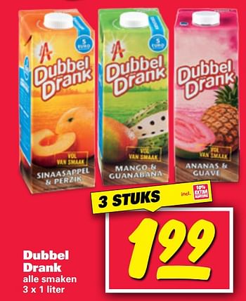 Aanbiedingen Dubbel drank - Appelsientje - Geldig van 04/09/2017 tot 10/09/2017 bij Nettorama