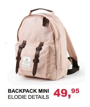 Aanbiedingen Backpack mini elodie details - Elodie - Geldig van 03/09/2017 tot 08/10/2017 bij Baby & Tiener Megastore