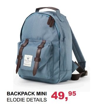 Aanbiedingen Backpack mini elodie details - Elodie - Geldig van 03/09/2017 tot 08/10/2017 bij Baby & Tiener Megastore