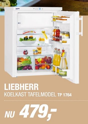 Aanbiedingen Liebherr koelkast tafelmodel tp 1764 - Liebherr - Geldig van 04/09/2017 tot 16/09/2017 bij Electro World