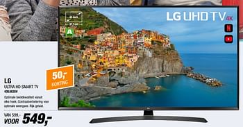 Aanbiedingen Lg ultra hd smart tv 43uj635v - LG - Geldig van 04/09/2017 tot 16/09/2017 bij Electro World