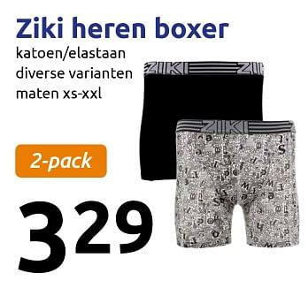 Aanbiedingen Ziki heren boxer - Ziki - Geldig van 06/09/2017 tot 12/09/2017 bij Action