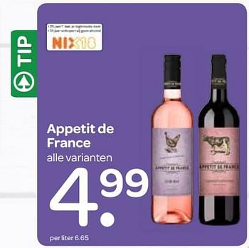 Aanbiedingen Appetit de france - Rode wijnen - Geldig van 07/09/2017 tot 20/09/2017 bij Spar