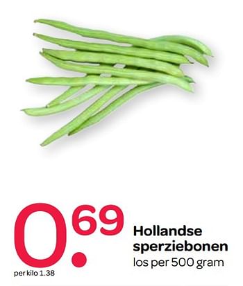 Aanbiedingen Hollandse sperziebonen - Huismerk - Spar  - Geldig van 07/09/2017 tot 20/09/2017 bij Spar