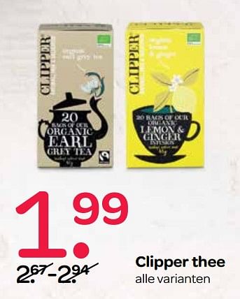 Aanbiedingen Clipper thee - Clipper - Geldig van 07/09/2017 tot 20/09/2017 bij Spar