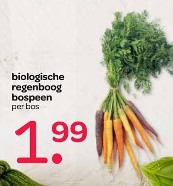 Aanbiedingen Biologische regenboog bospeen - Huismerk - Spar  - Geldig van 07/09/2017 tot 20/09/2017 bij Spar